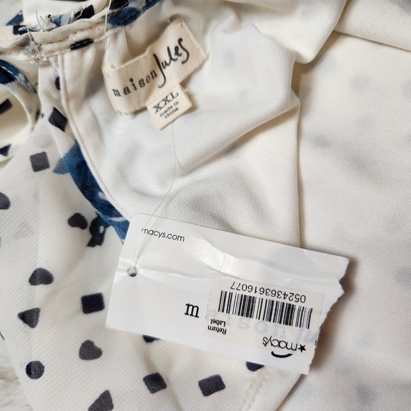 Maison Jules Blue and White Midi Dress - Picture 14 of 16